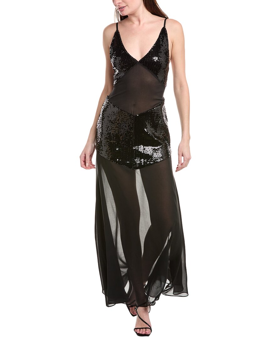 WeWoreWhat Sheer Panel Maxi Dress