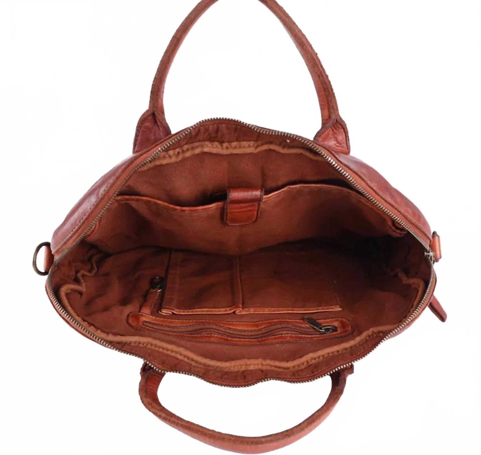 Briefcase Genuine Leather Western Bag In Brown
