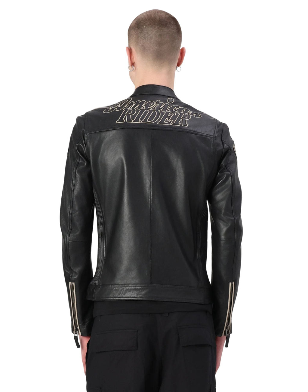 Blauer Garner Leather Jacket Black Slim Fit With Stand Collar For Men 26Sblul02439-007521 999