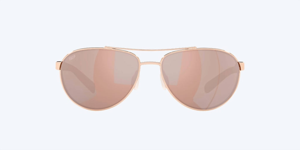 Unisex Fernandina Round Polarized Sunglasses In Shiny Rose Gold/copper