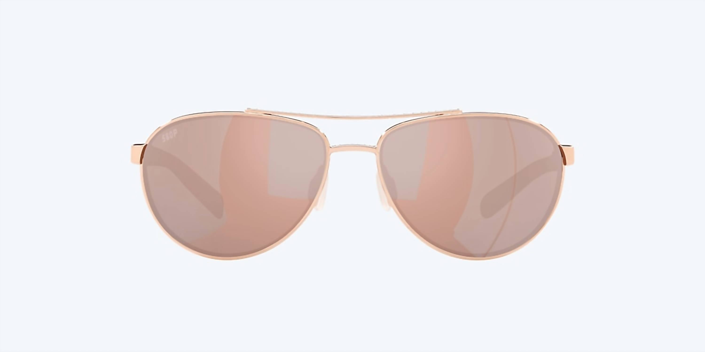 Unisex Fernandina Round Polarized Sunglasses In Shiny Rose Gold/copper