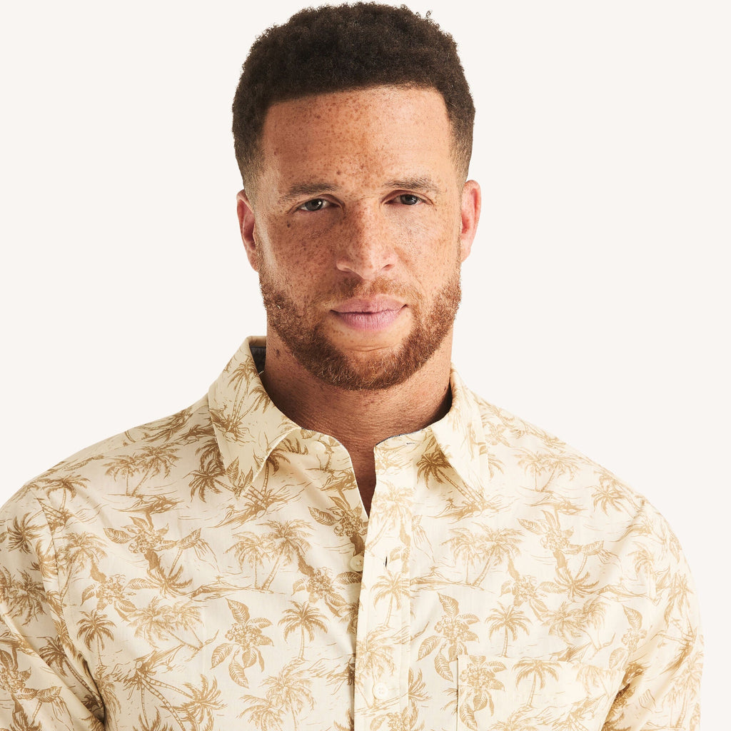 Nautica Mens Big & Tall Printed Short-Sleeve Shirt