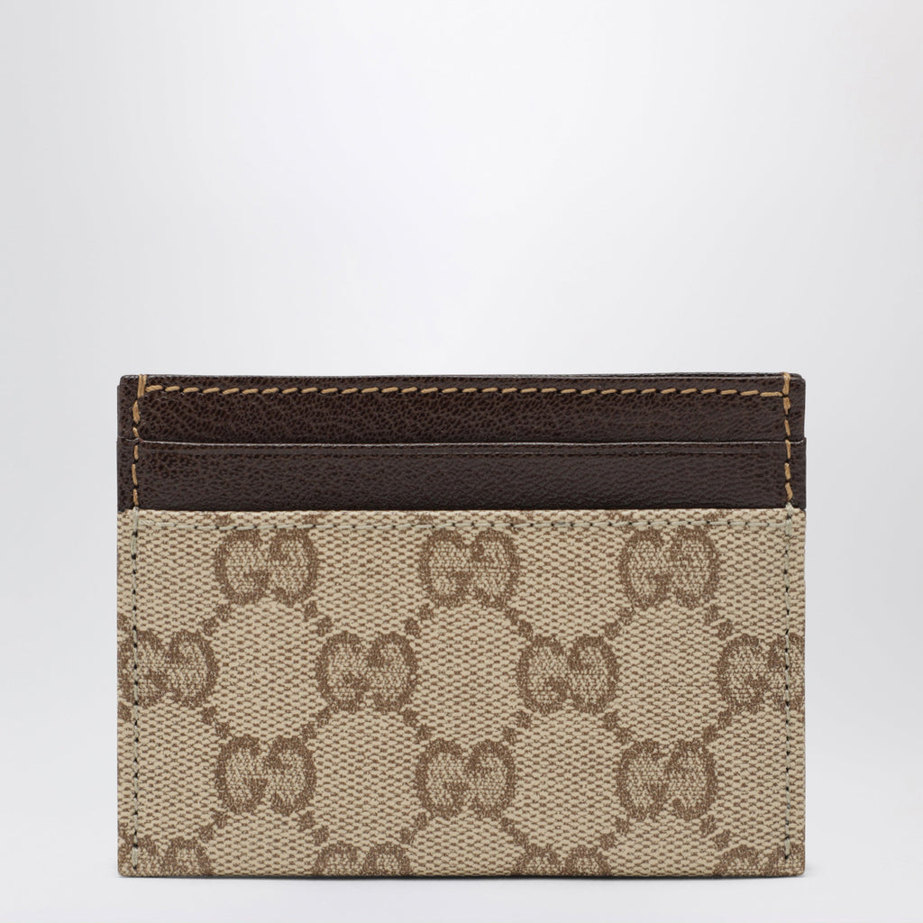 Gucci Essence Classic Card Holder In Brown Gg Canvas Men