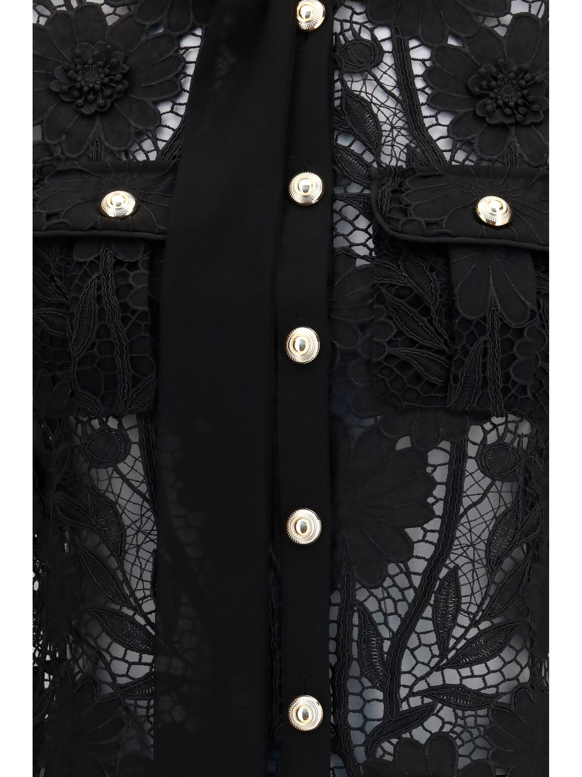 Self-Portrait Women Tie-Neck Top