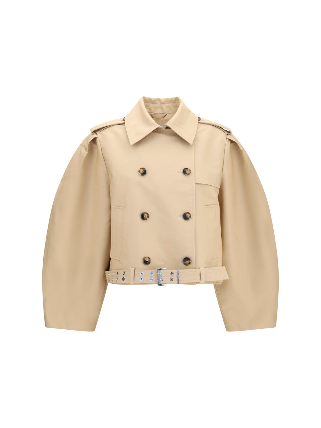 Ganni Women Double-Breasted Belted Jacket
