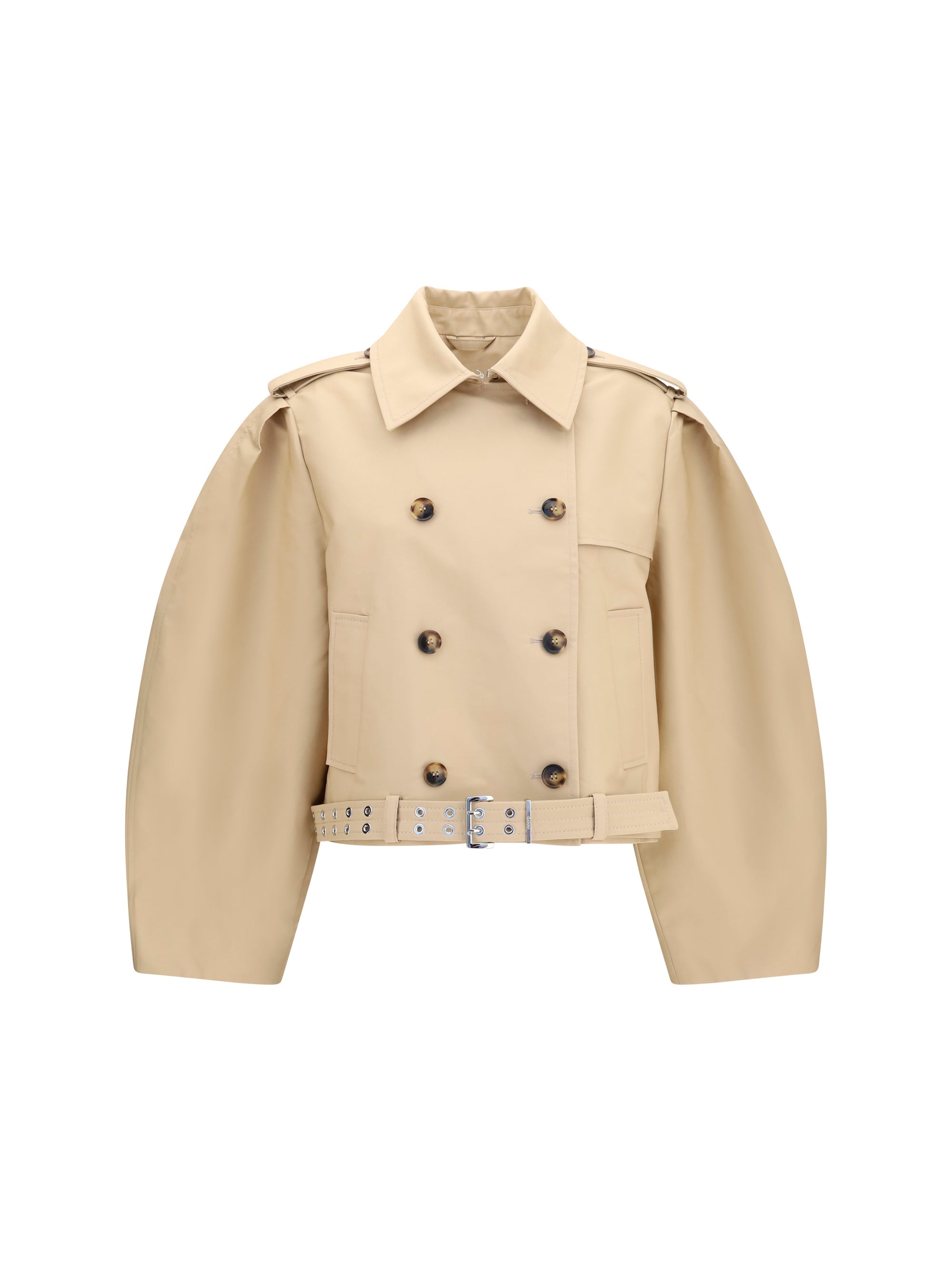 Ganni Women Double-Breasted Belted Jacket