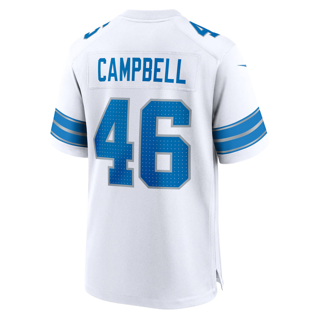 Detroit Lions Jack Campbell White White Game Jersey