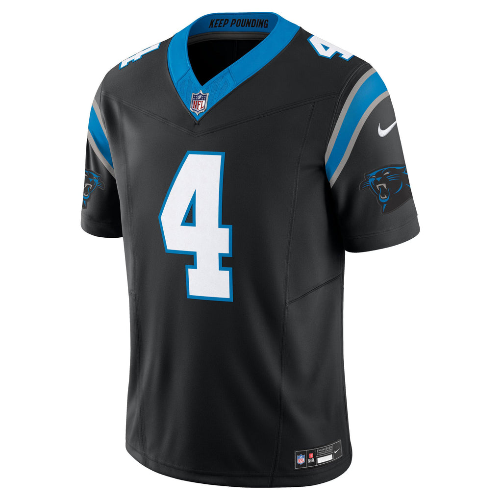 Carolina Panthers Tetairoa McMillan Black Team Vapor F.U.S.E. Limited Jersey