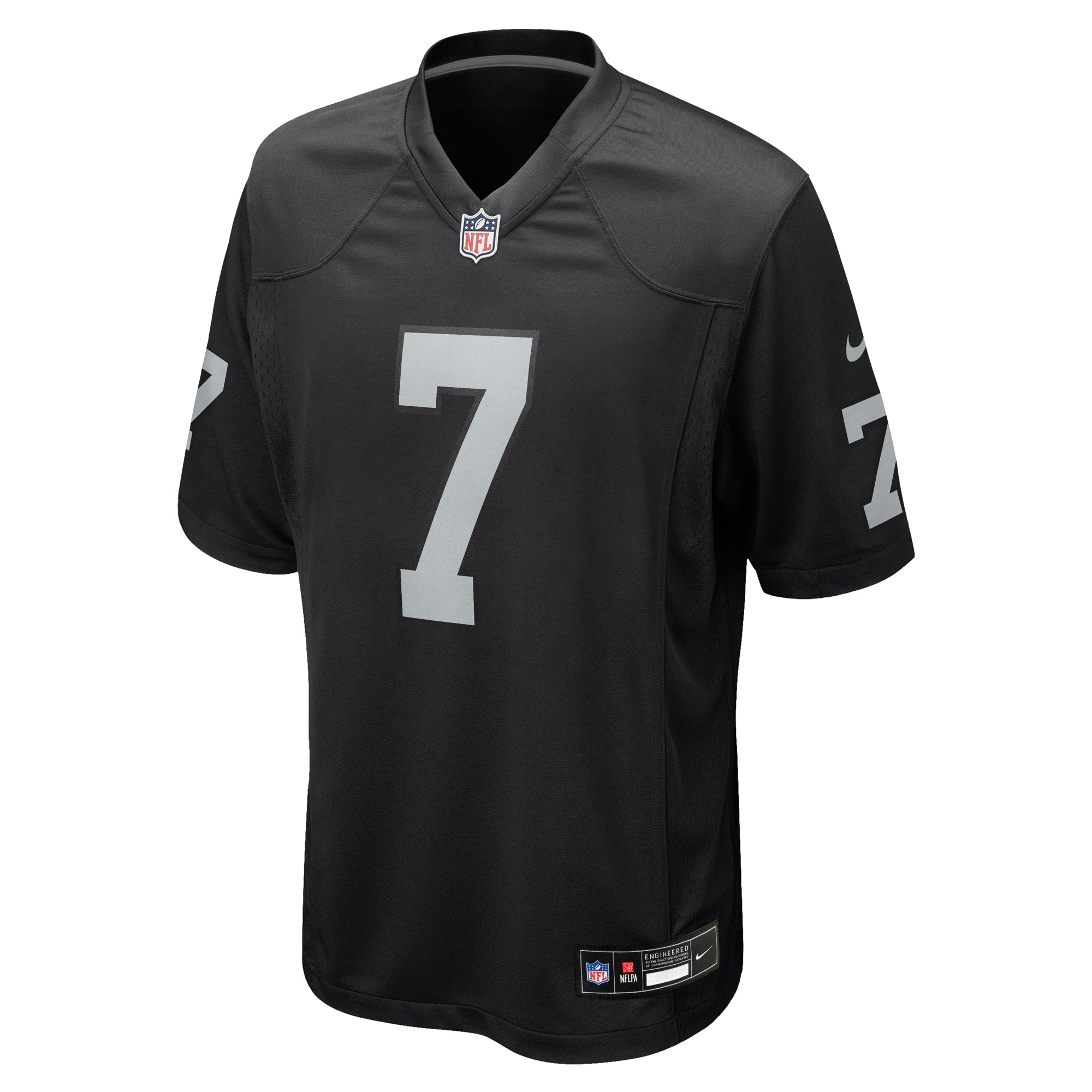 Las Vegas Raiders Geno Smith Black Game Player Jersey