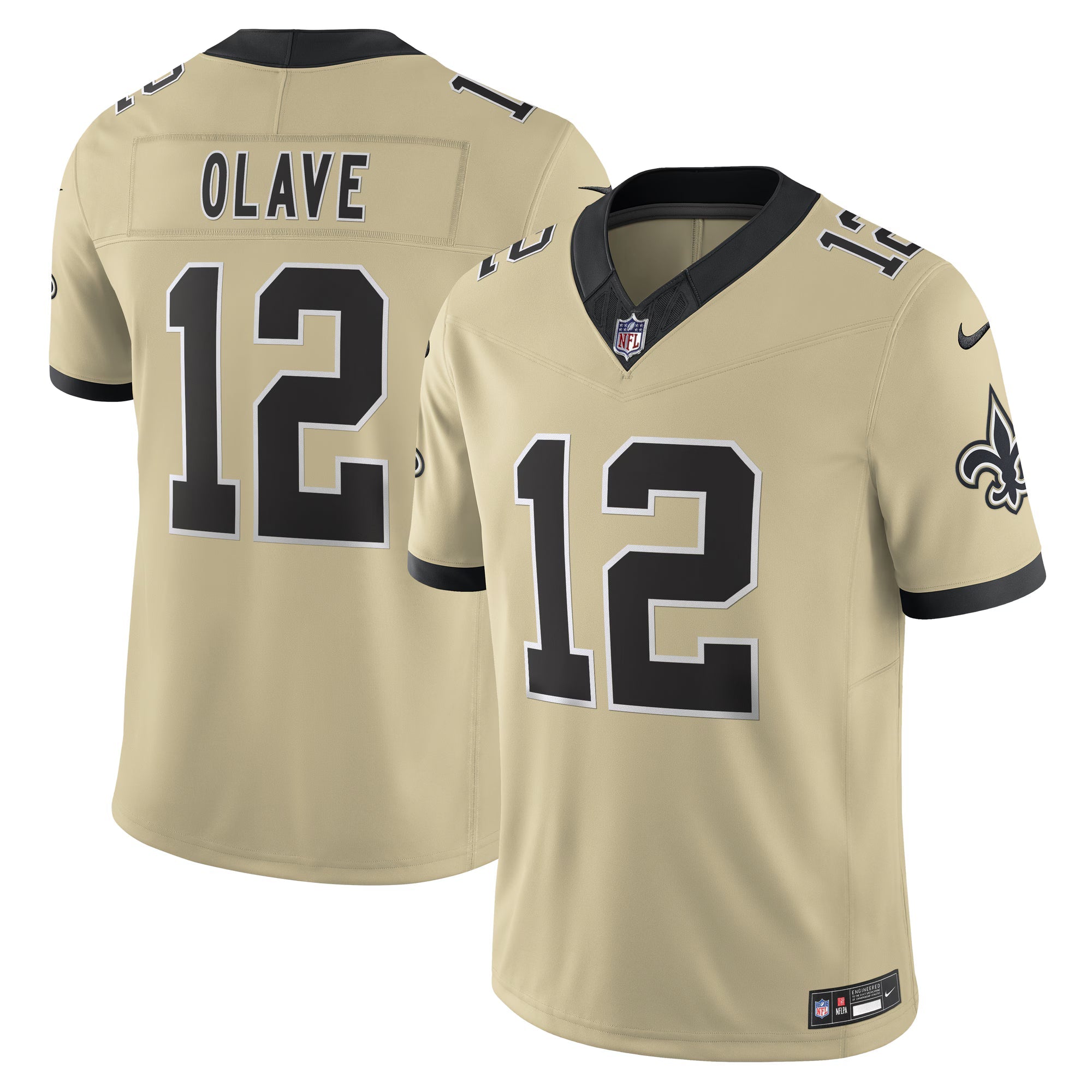 New Orleans Saints Chris Olave Gold Alternate Gameday Golds Alternate Vapor F.U.S.E. Limited Jersey