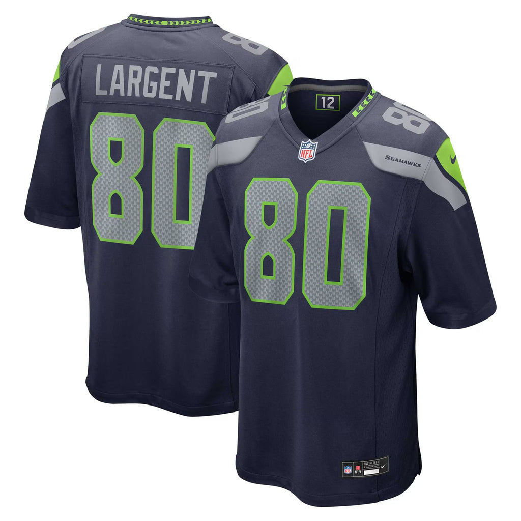 Seattle Seahawks Steve Largent College Navy Retired Player Game Jersey