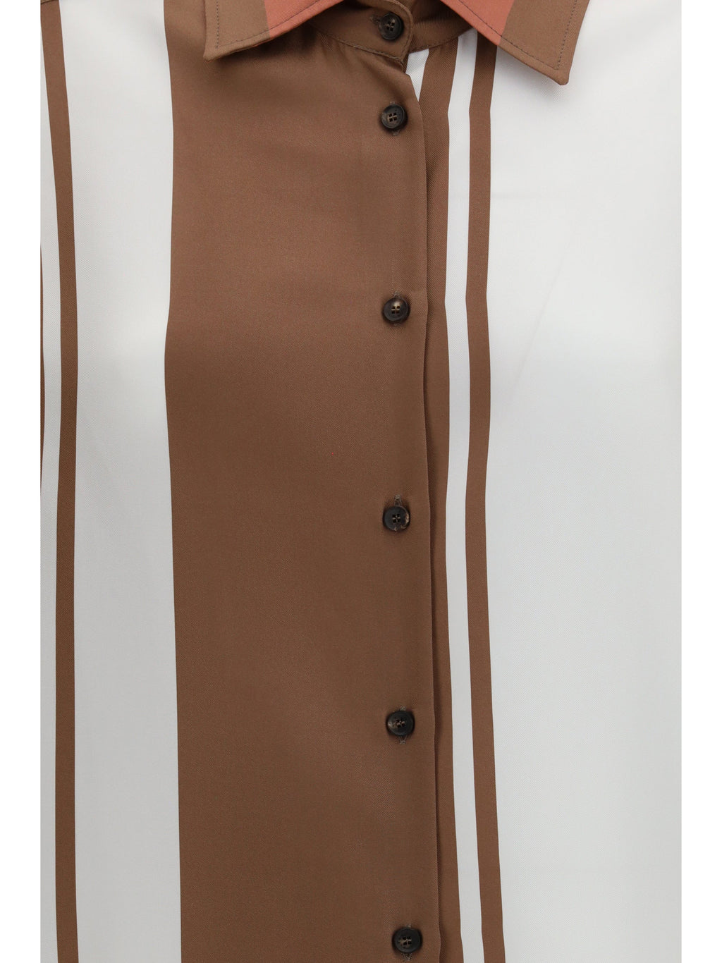 Kiton Women Long Striped Silk Shirt