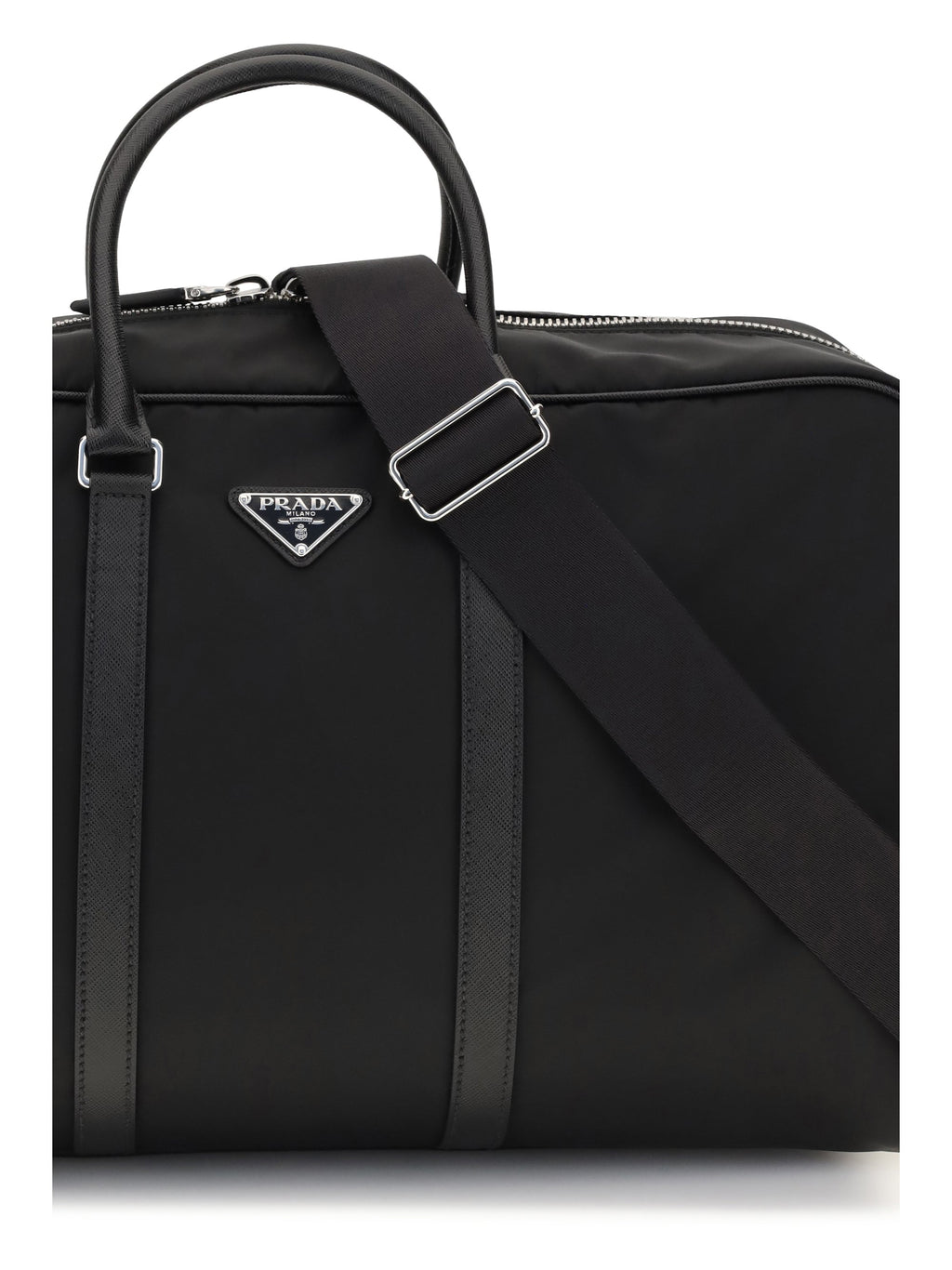 Prada Men Travel Bag In Re-Nylon And Saffiano