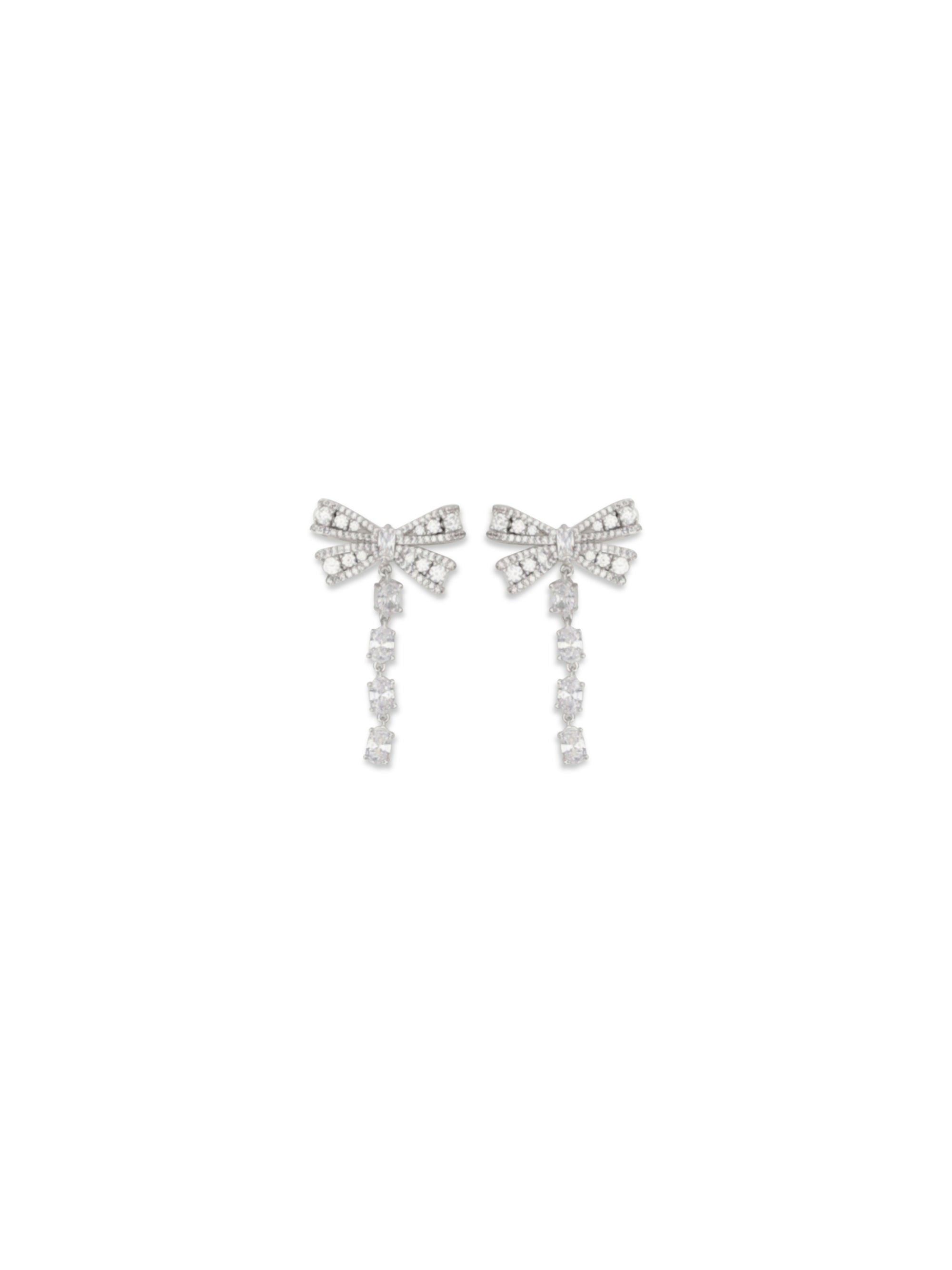 Self-Portrait Women Crystal Bow Drop Earrings