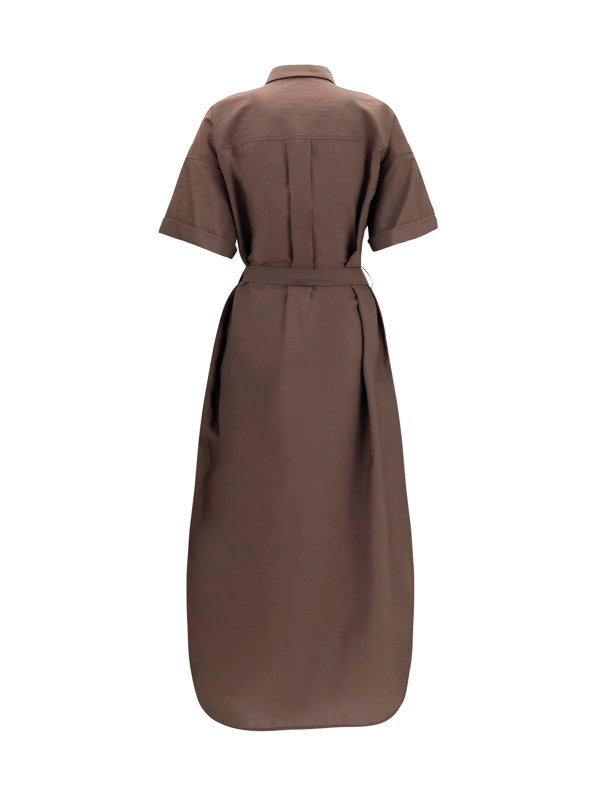 Brunello Cucinelli Women Sequined Shirt Dress With Belt