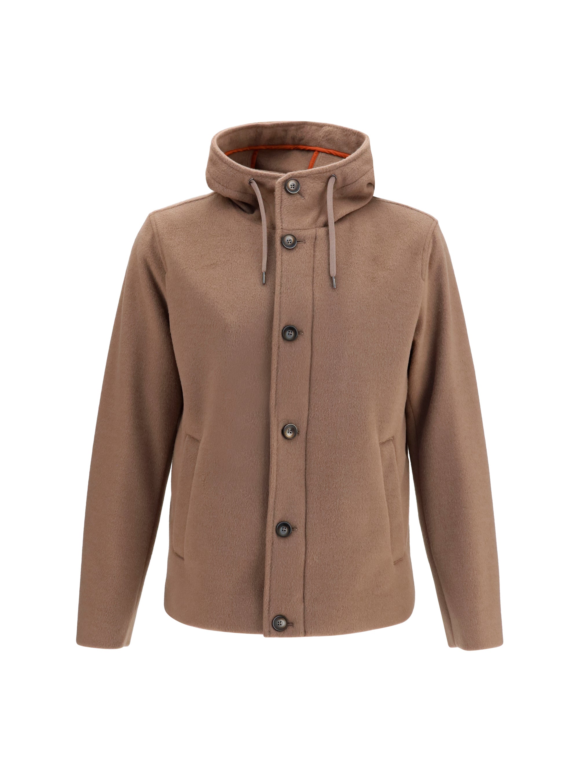 Herno Men Hooded Button-Front Jacket