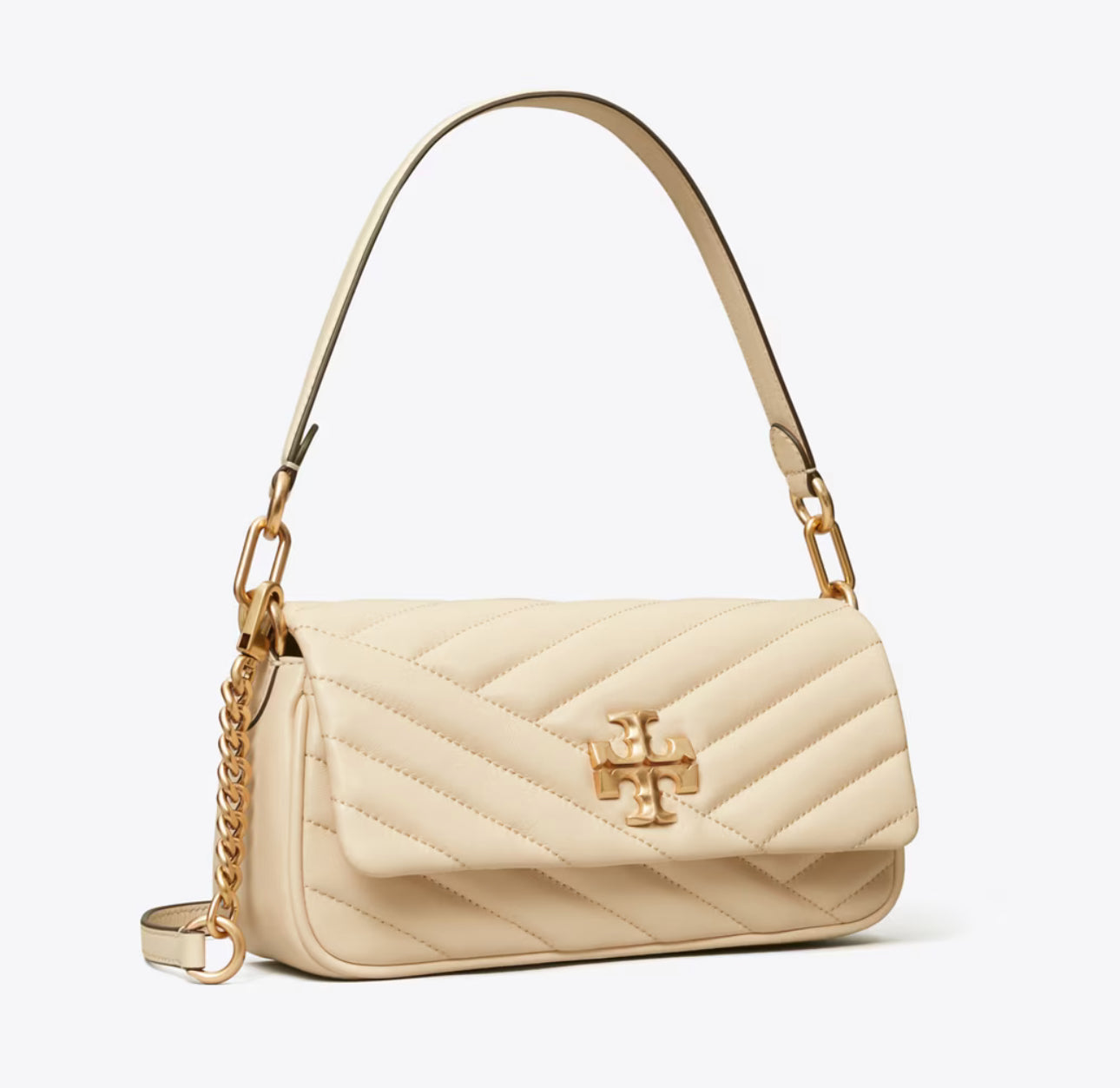 NWT Tory Burch Kira Chevron Small Flap Leather Shoulder Bag with Dust Bag
