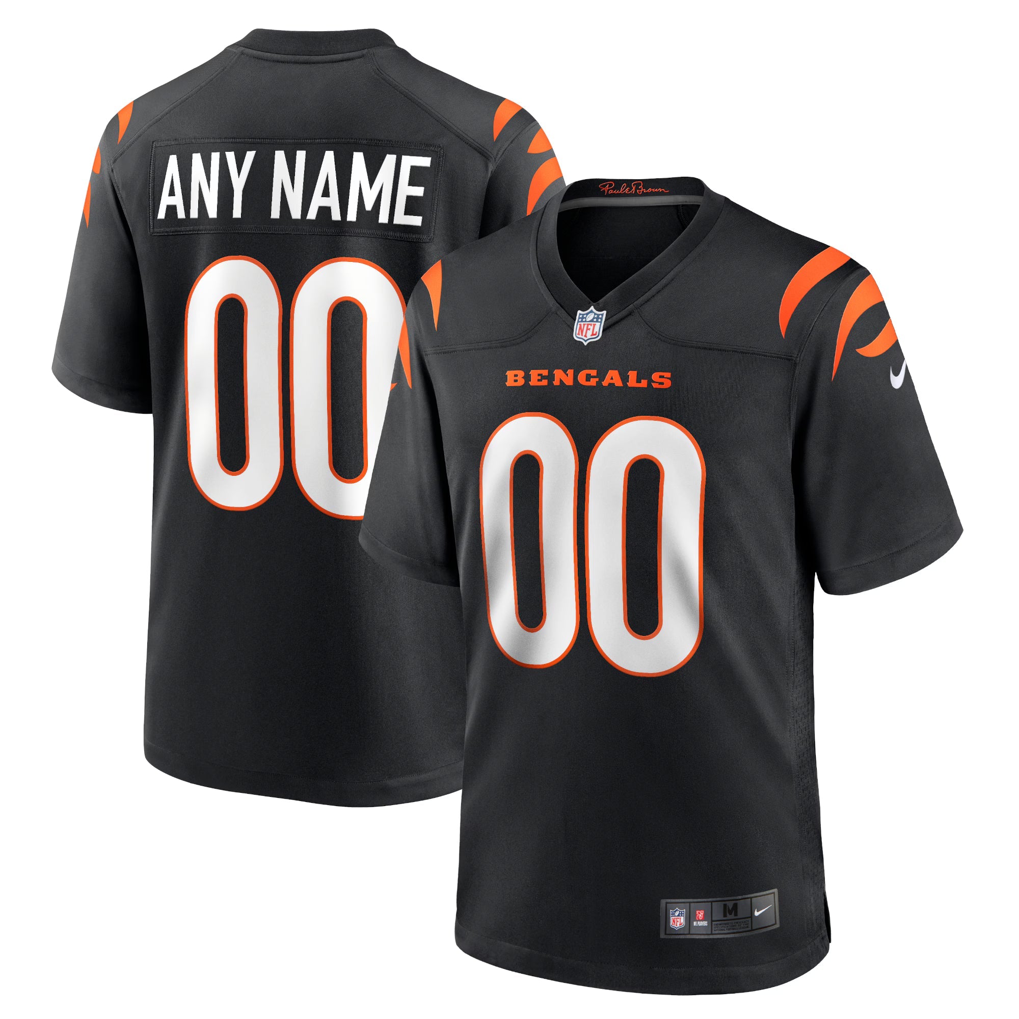 Cincinnati Bengals Black Game Custom Jersey