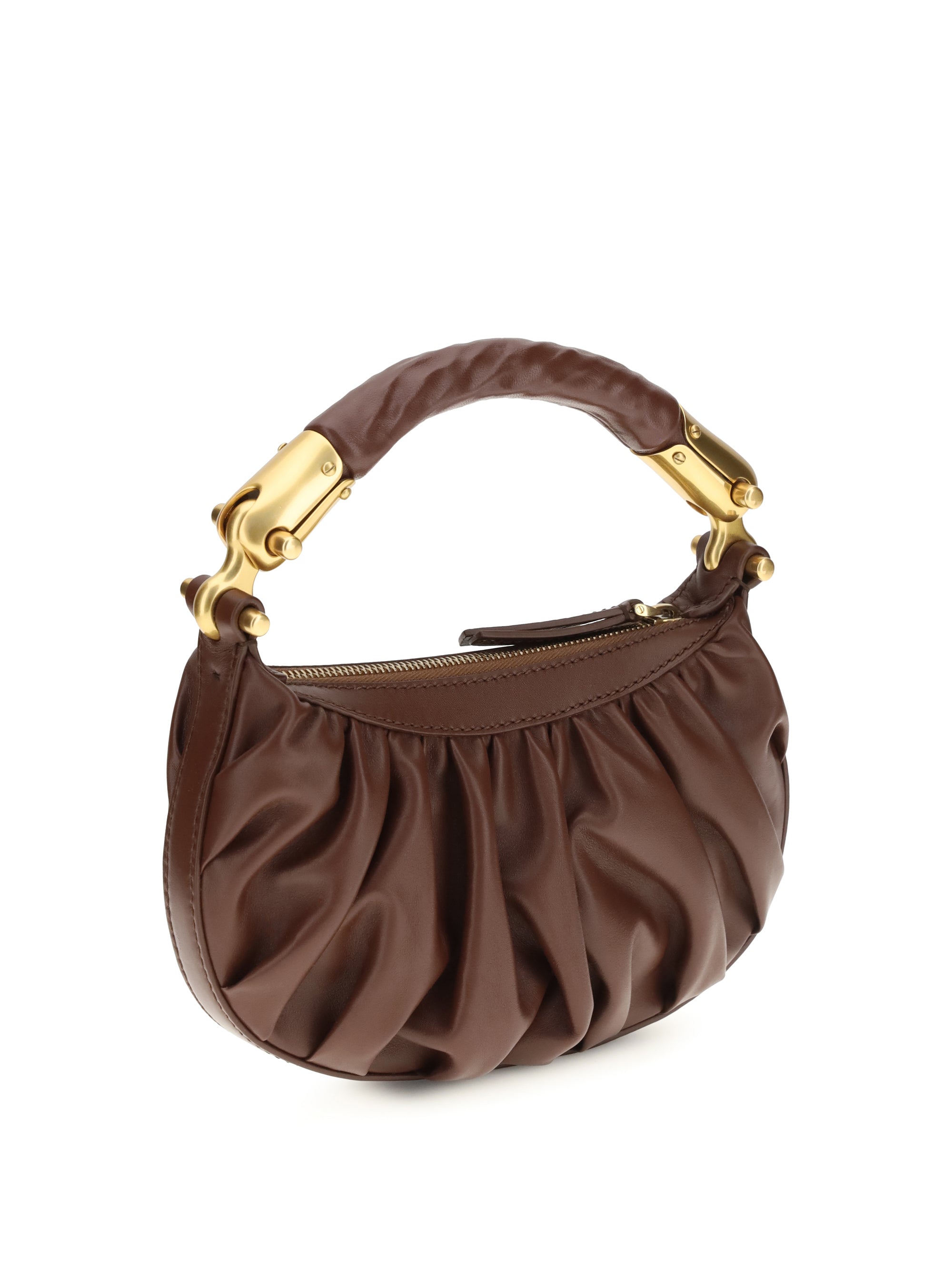 Balmain Women Ébène Mini Bag In Calfskin Leather