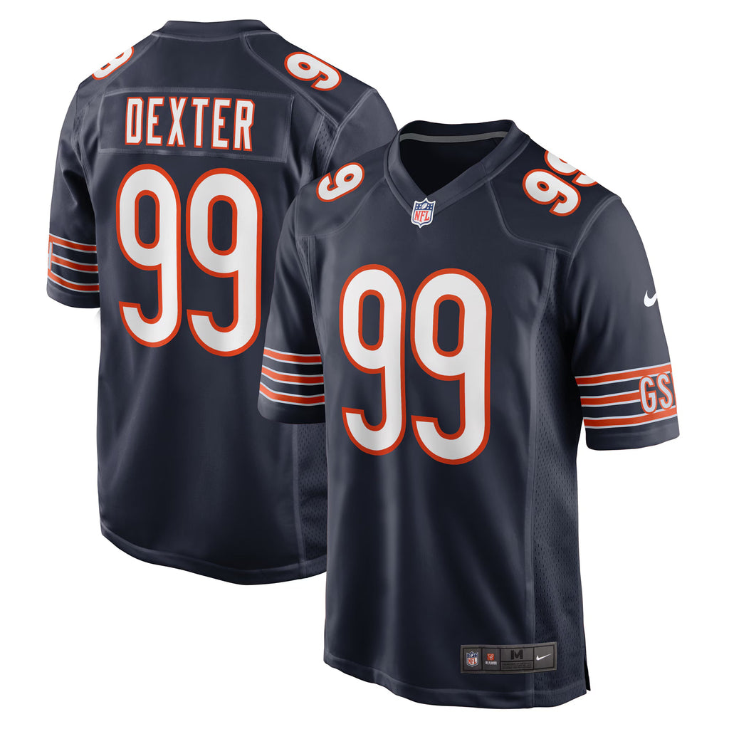Chicago Bears Gervon Dexter Sr Navy Team Game Jersey