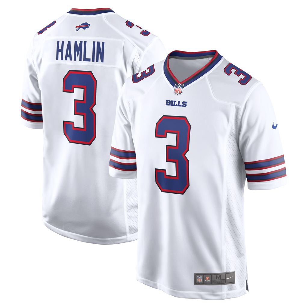 Buffalo Bills Damar Hamlin White Game Jersey