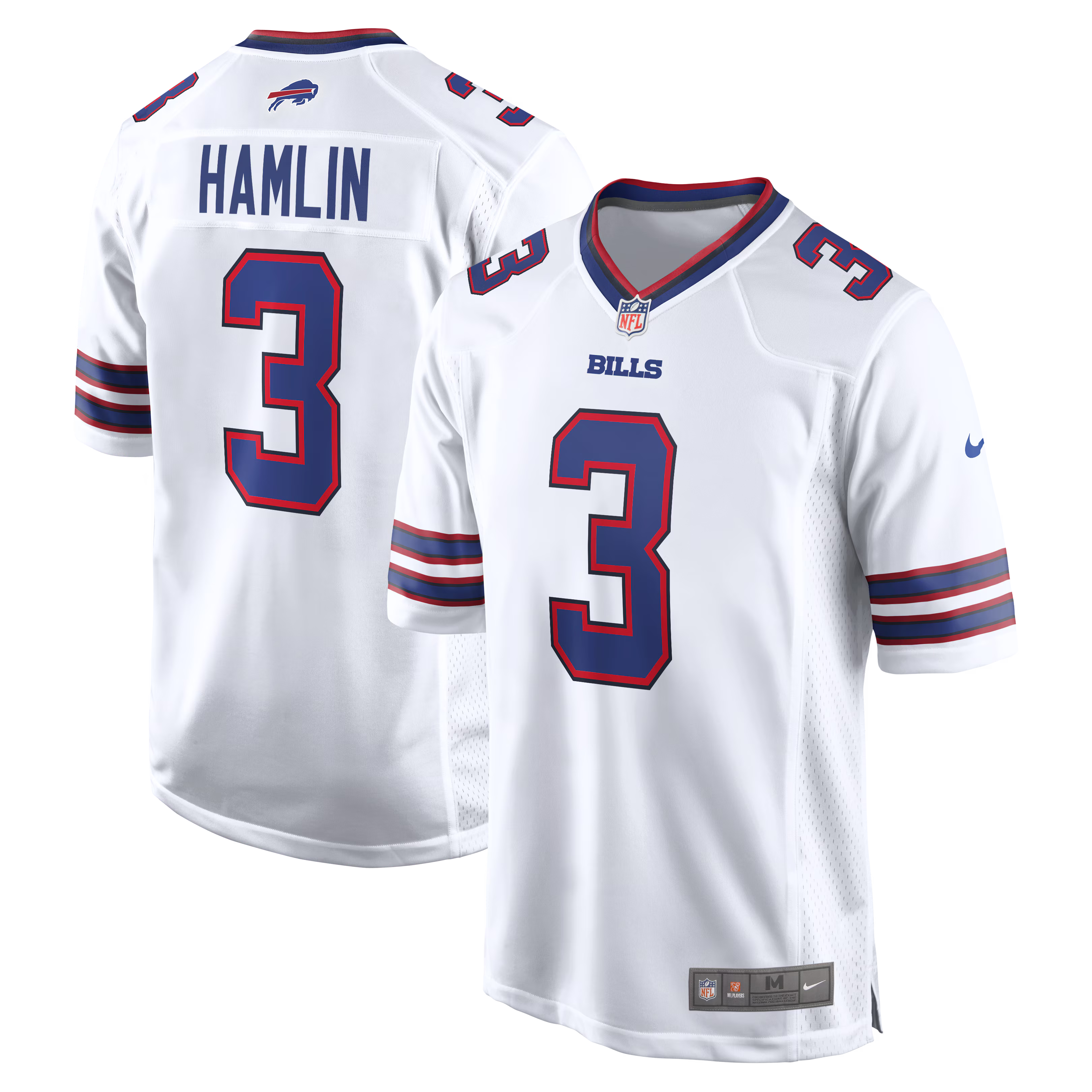 Buffalo Bills Damar Hamlin White Game Jersey