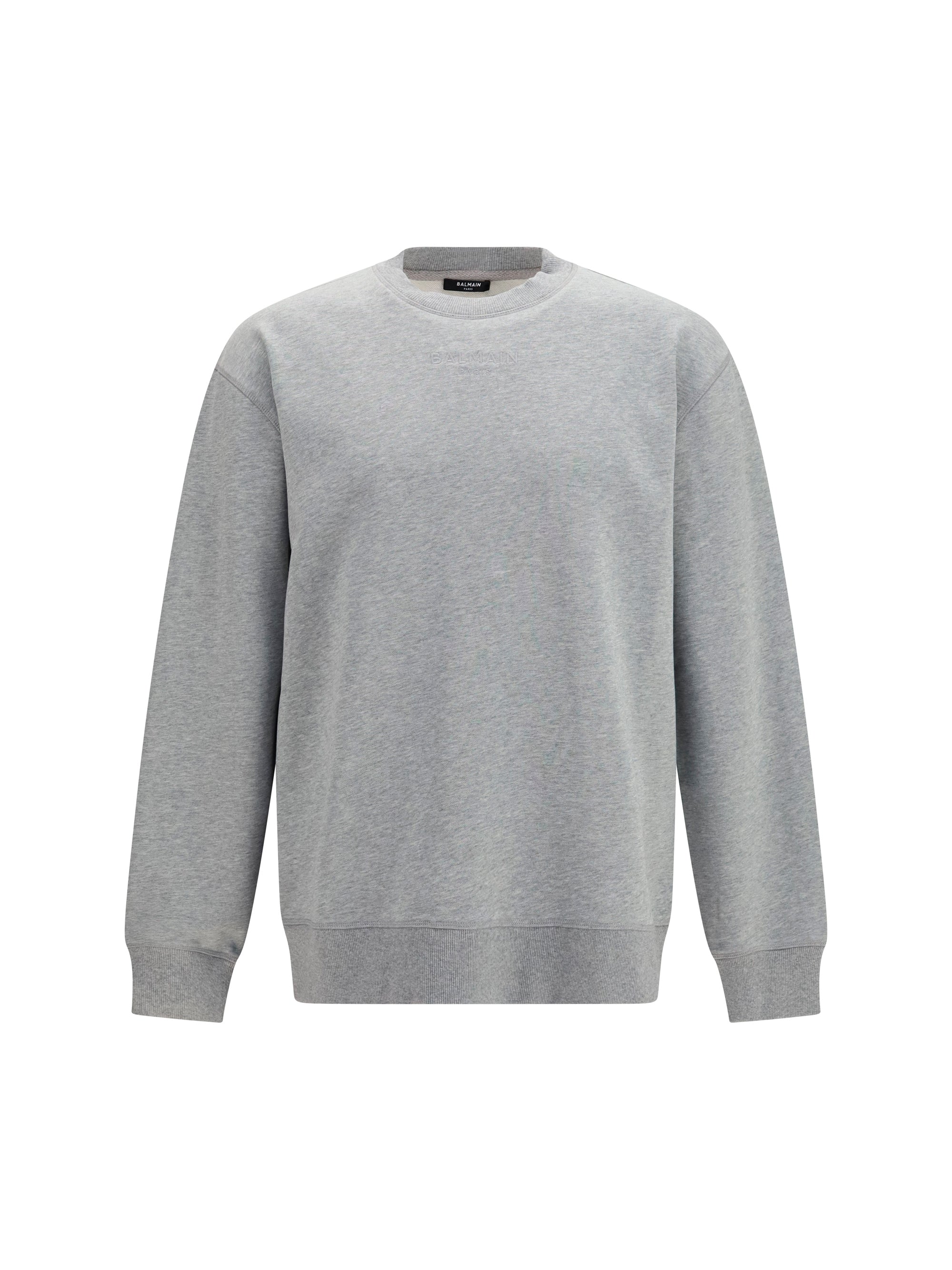 Balmain Men Embroidered Logo Crewneck Sweatshirt