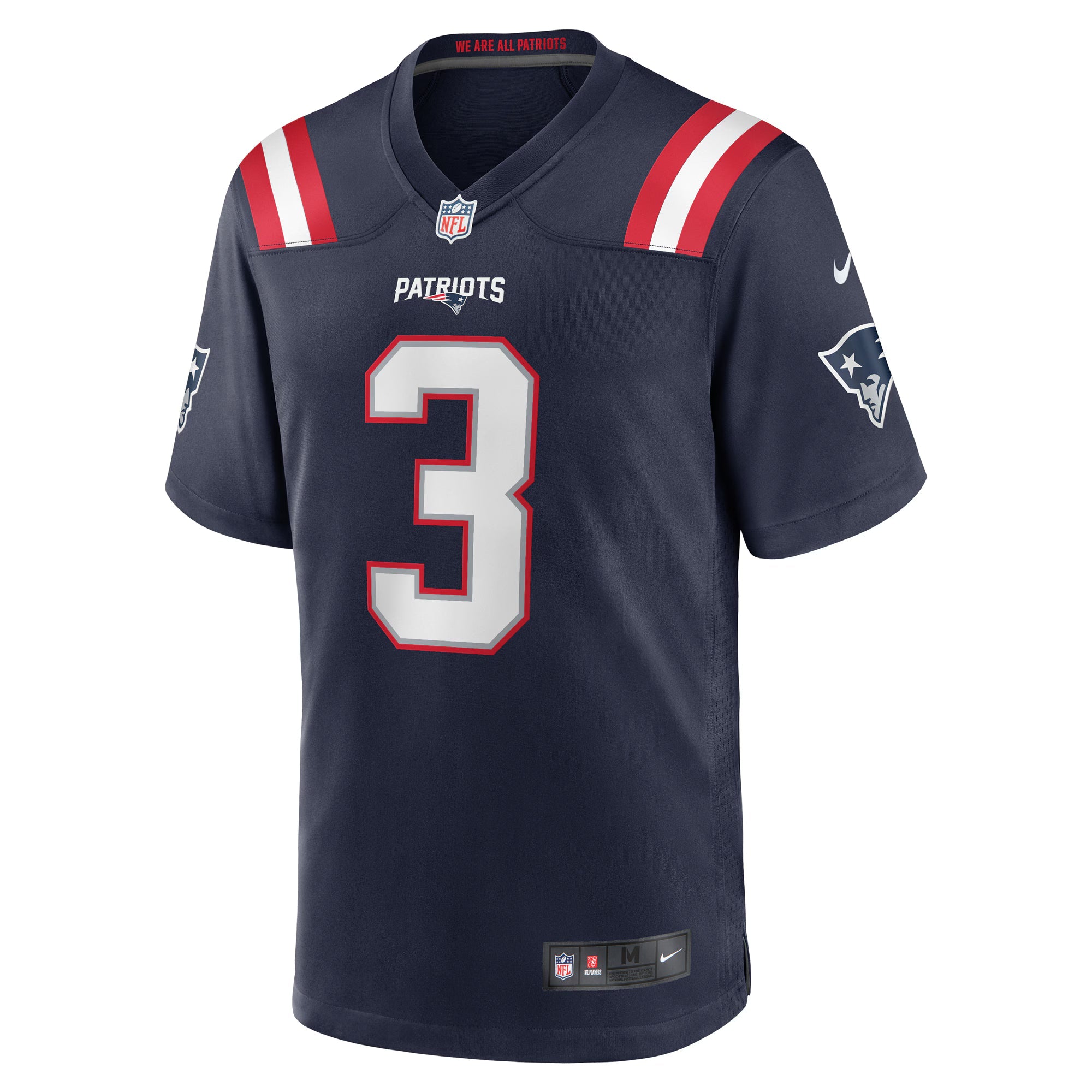 New England Patriots Demario Douglas Navy Game Jersey
