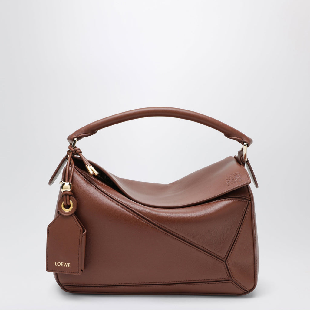 Loewe Small Puzzle Featherlight Bag In Gold Nappa Leather Women