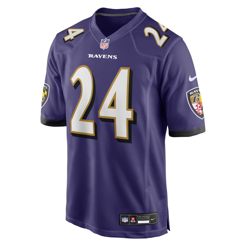 Baltimore Ravens Malaki Starks Purple 2025 NFL Draft First Round Pick Game Jersey