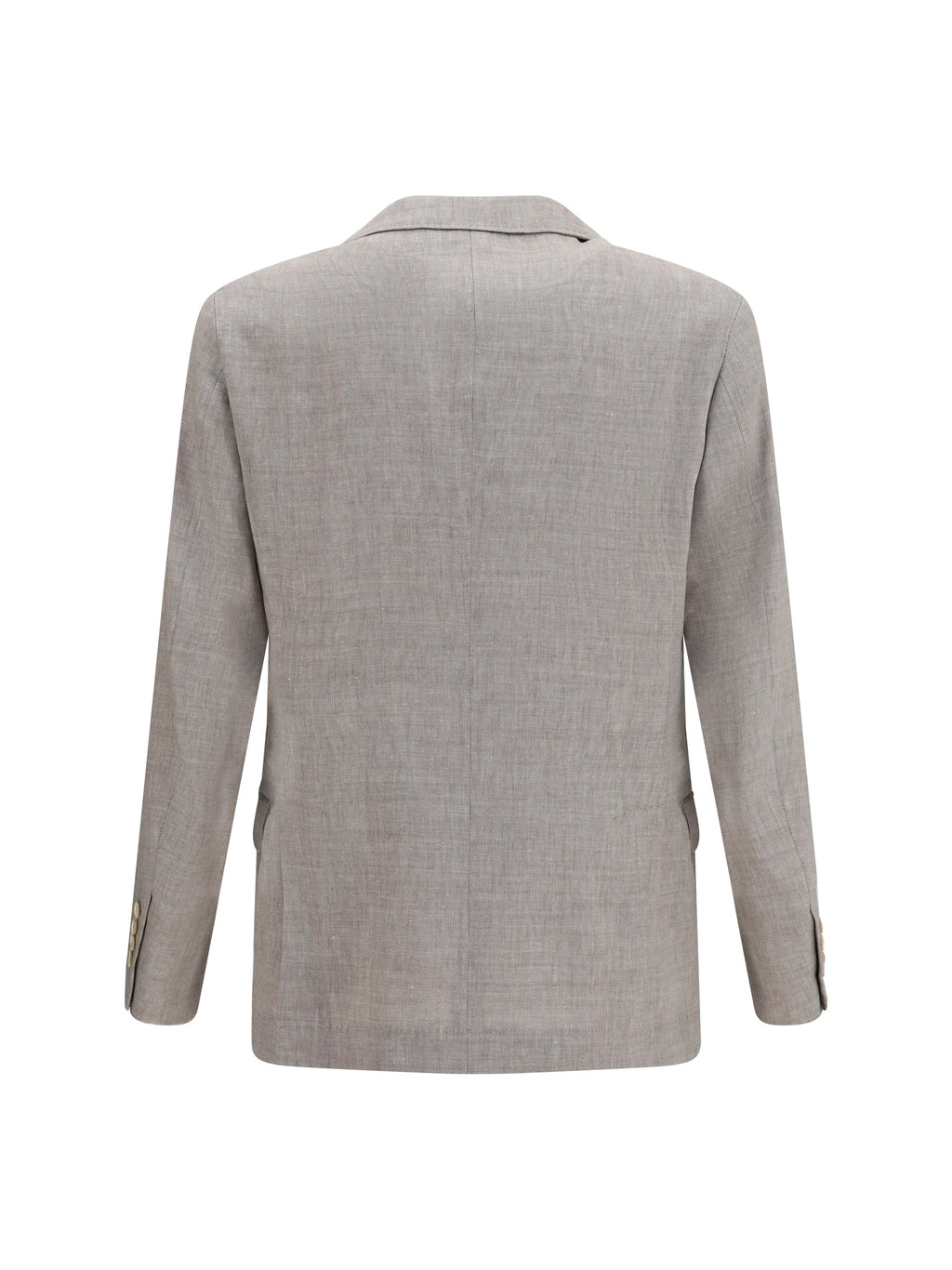 Brunello Cucinelli Men Deconstructed Linen And Wool Chevron Jacket