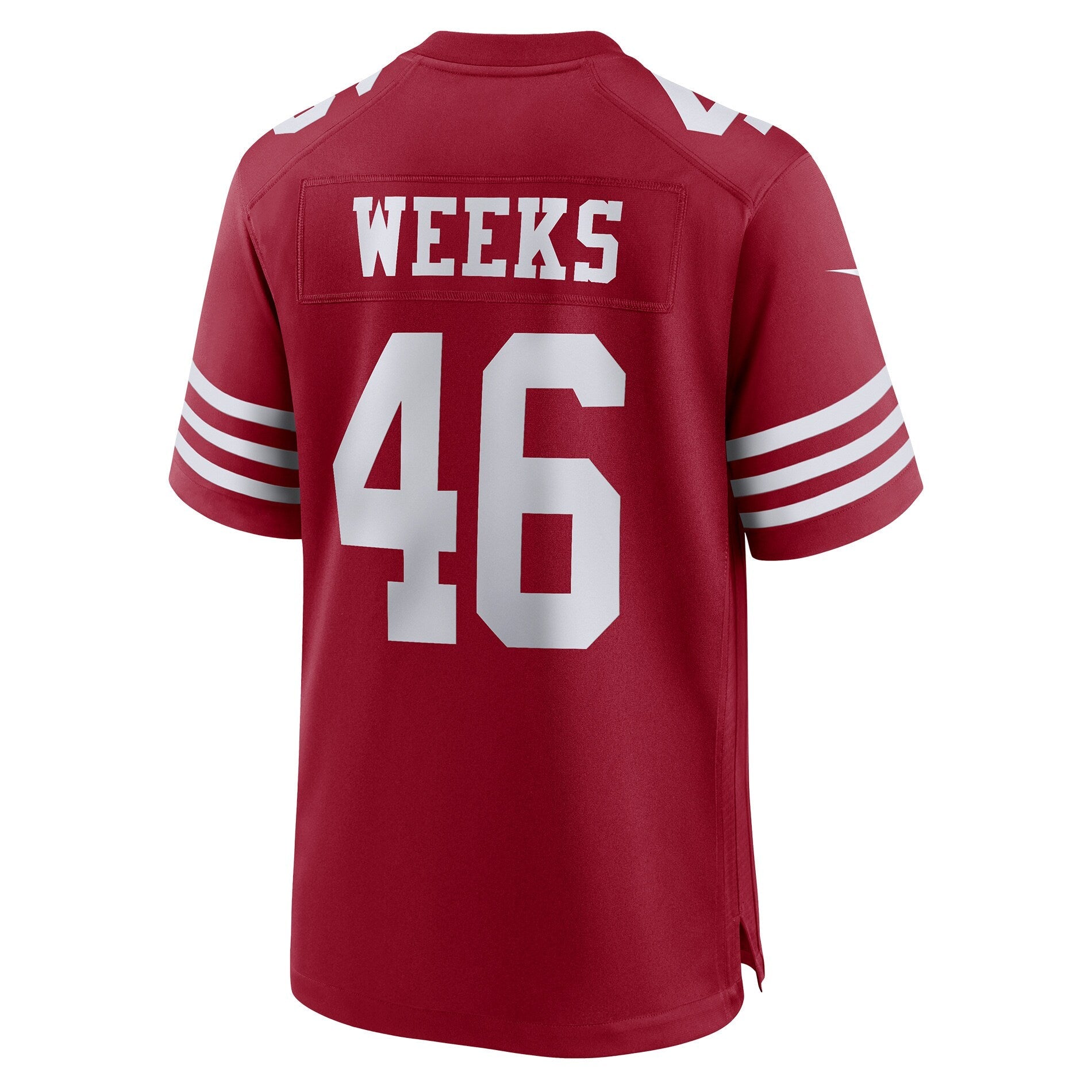 San Francisco 49ers Jon Weeks Scarlet Team Game Jersey
