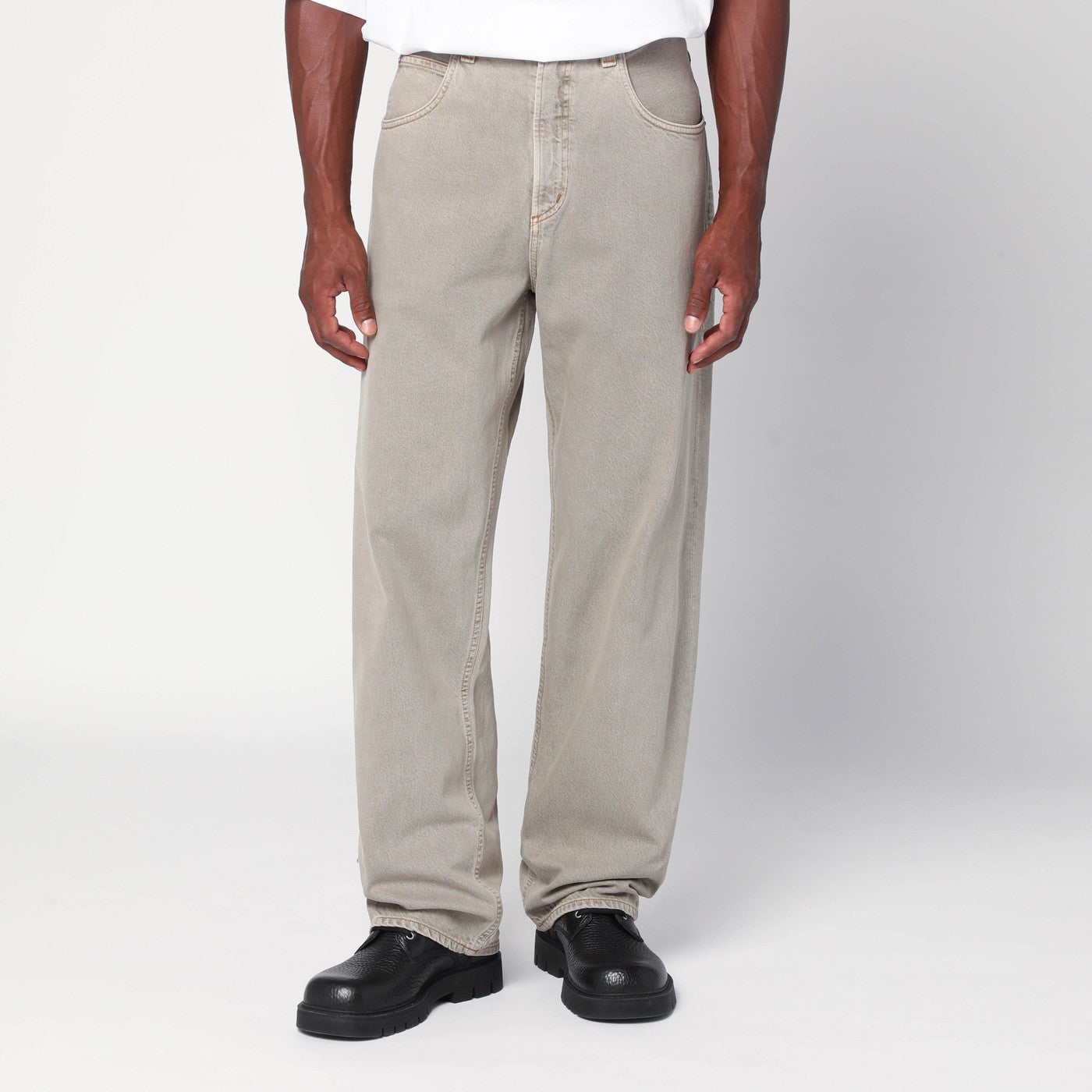 Agolde Beige Jeans In Regenerated Denim Men