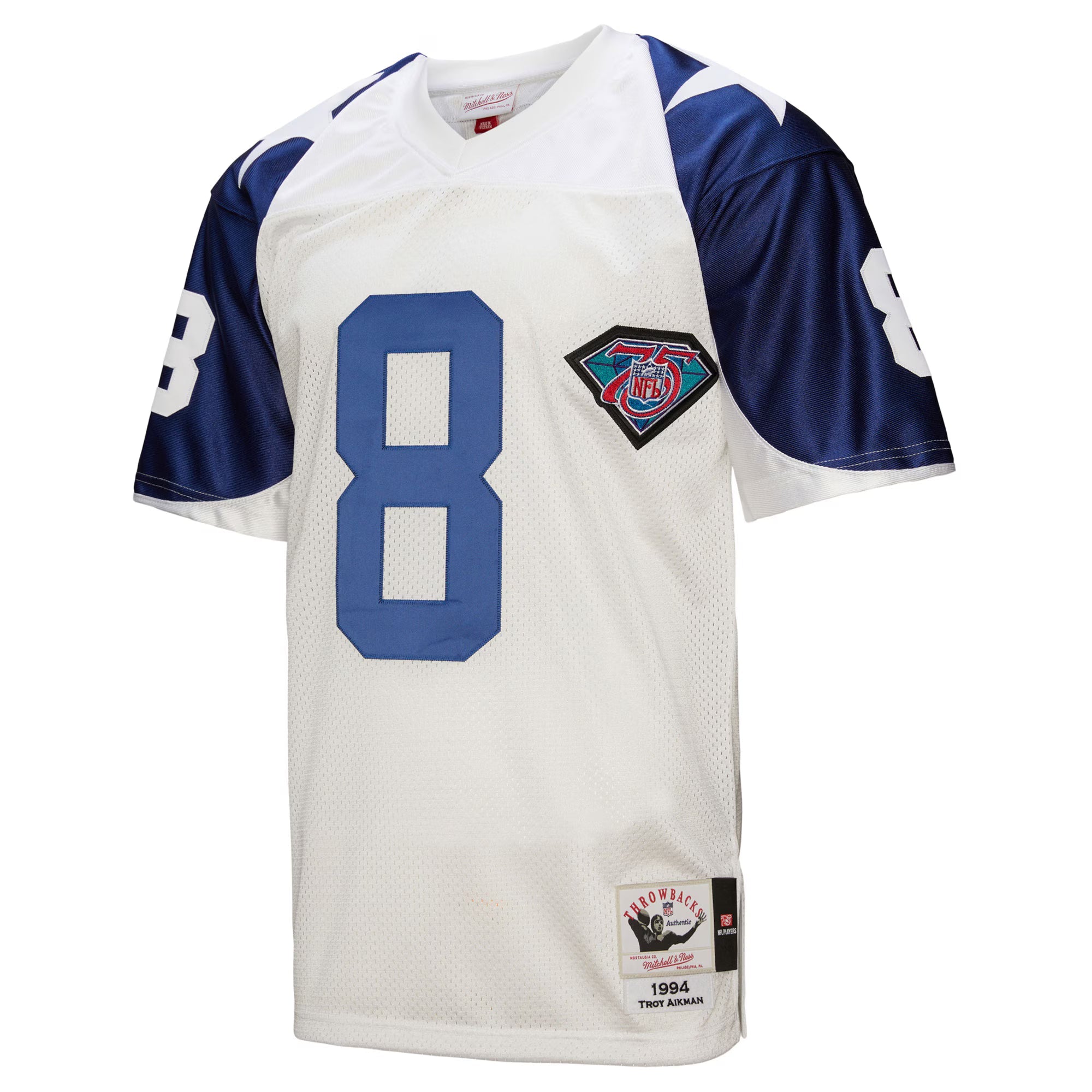 Dallas Cowboys 1994 Troy Aikman Mitchell & Ness White Authentic Throwback Retired Player Jersey