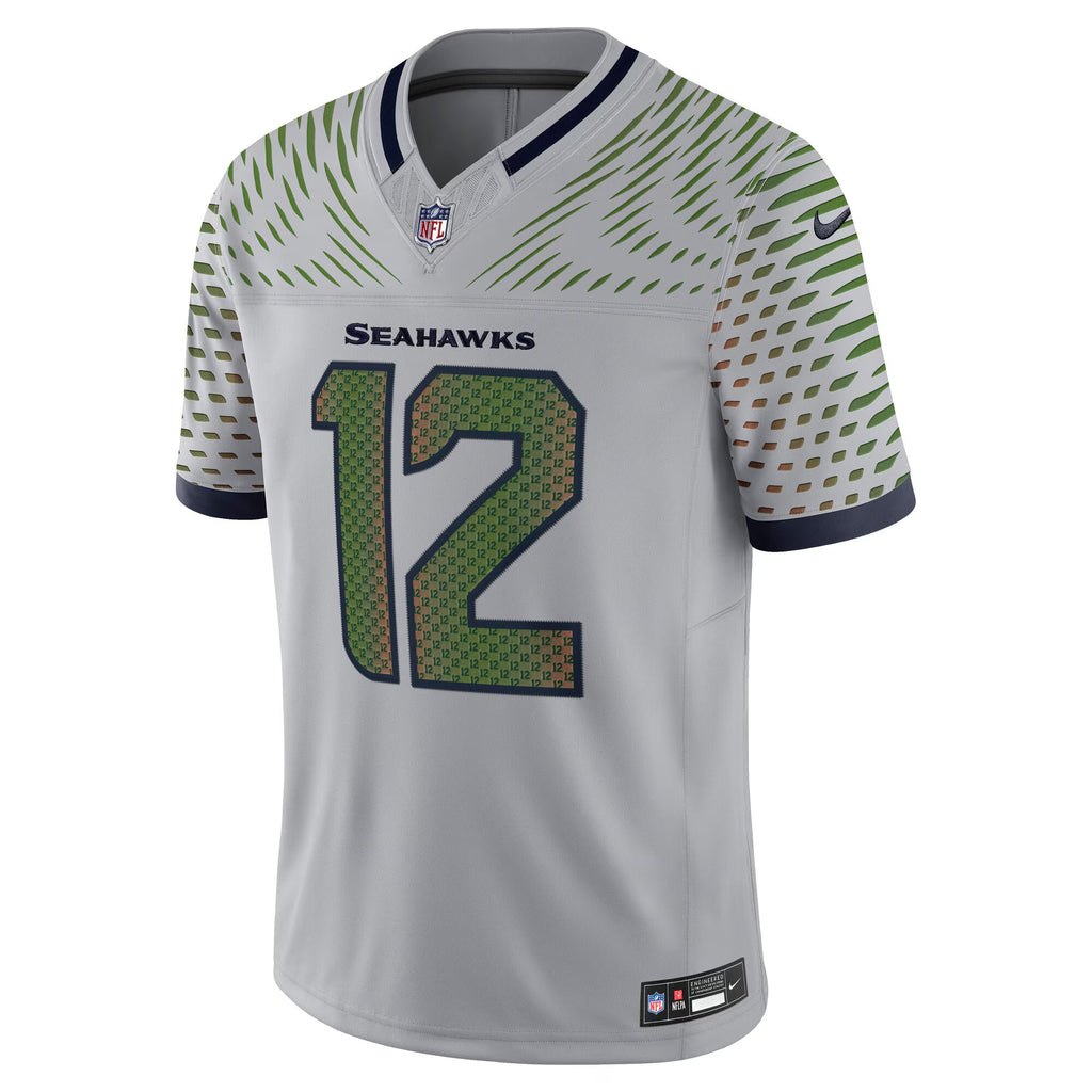 Seattle Seahawks 12s Wolf Gray 2025 Rivalries Collection Limited Jersey