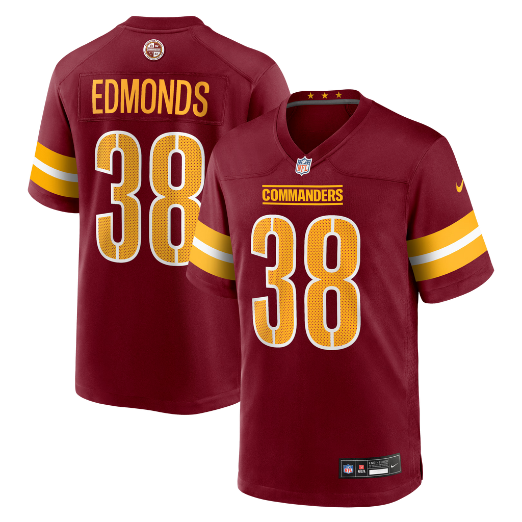 Washington Commanders Chase Edmonds Burgundy Team Game Jersey