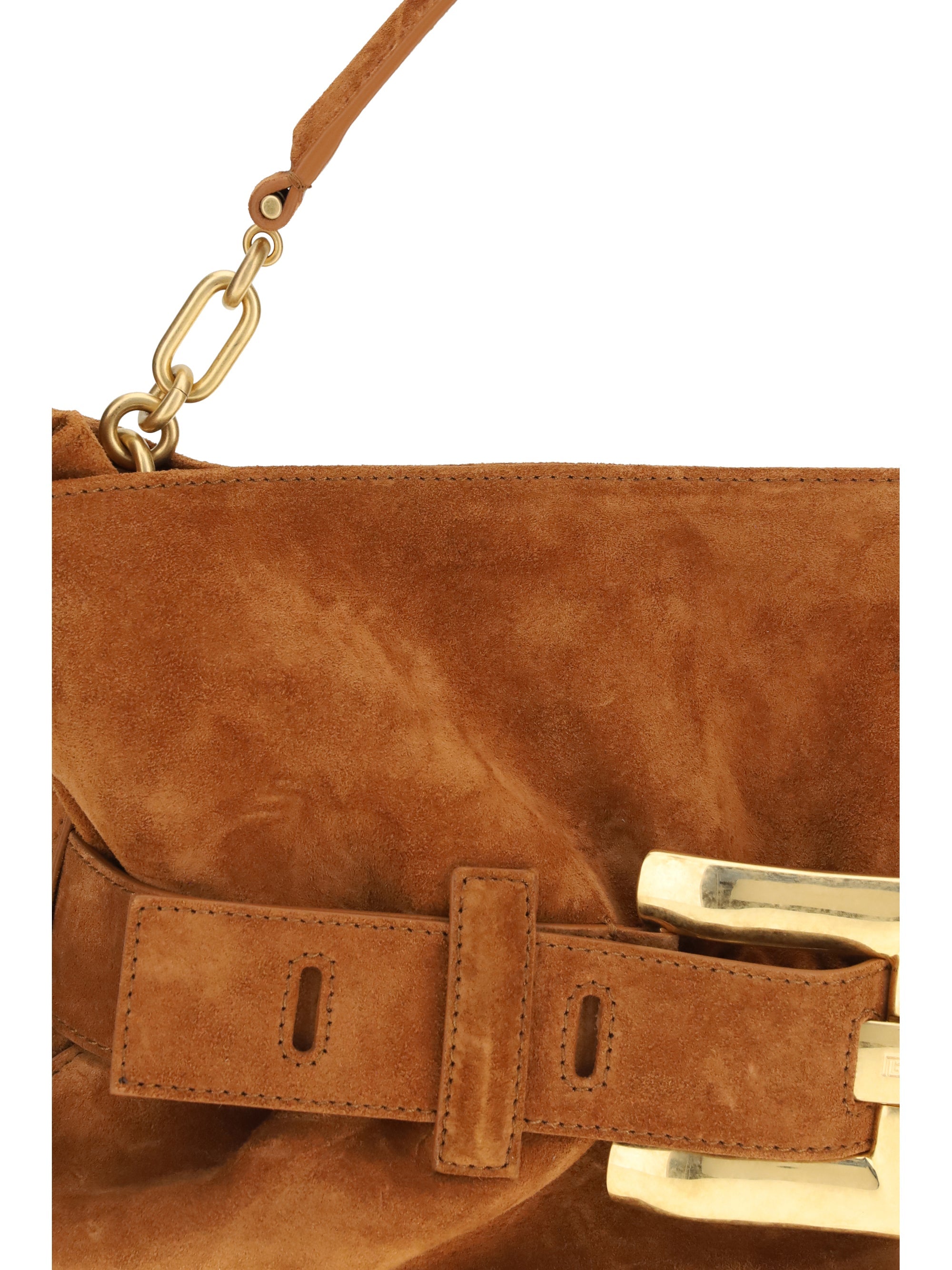 Balmain Women Medium Anthem Bag In Suede Calfskin