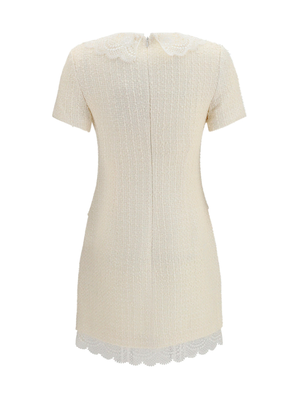 Self-Portrait Women Tailored Mini Dress With Bouclé Lace Inserts