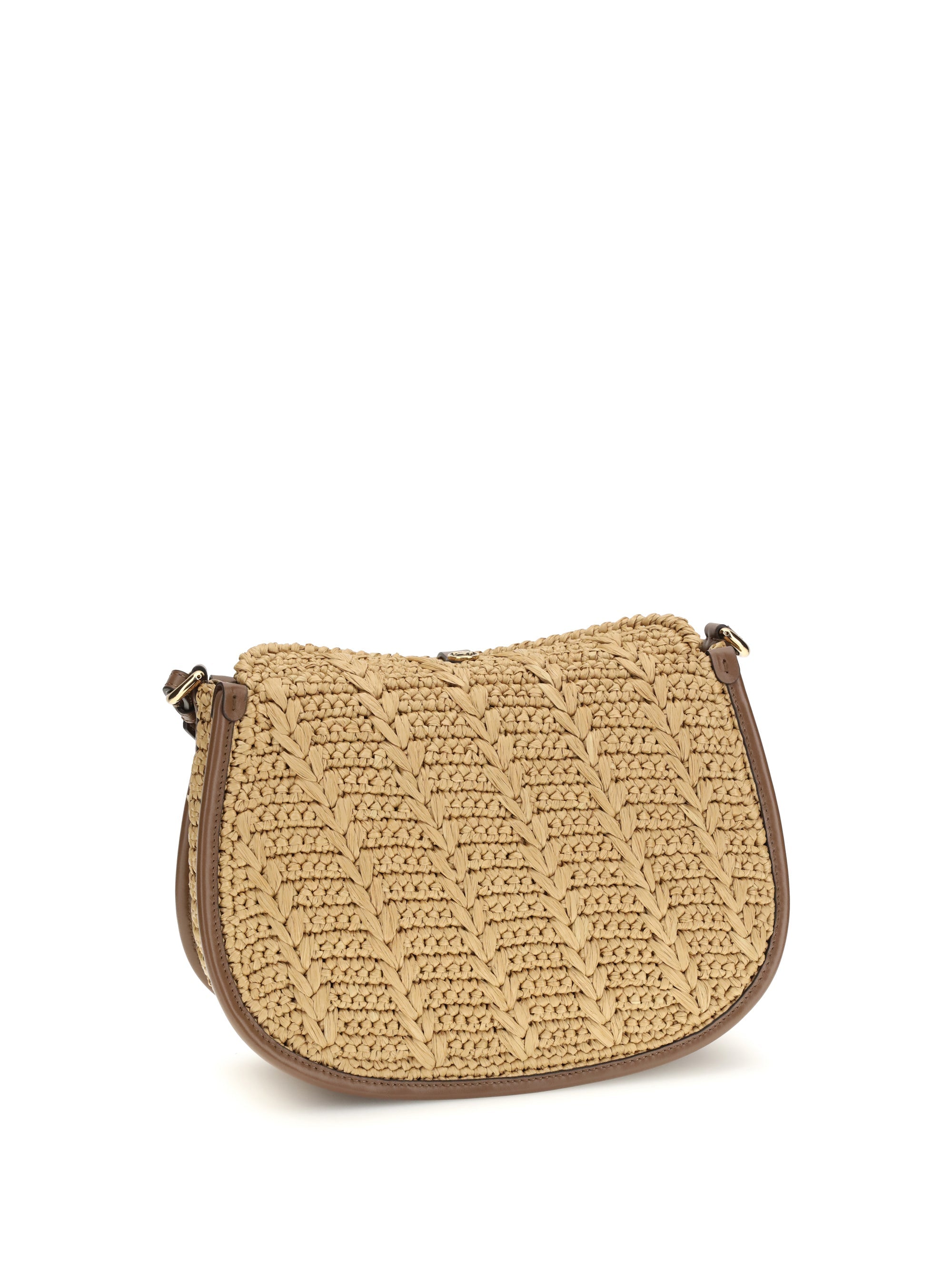 Etro Women Raffia Crochet Pony Shoulder Bag