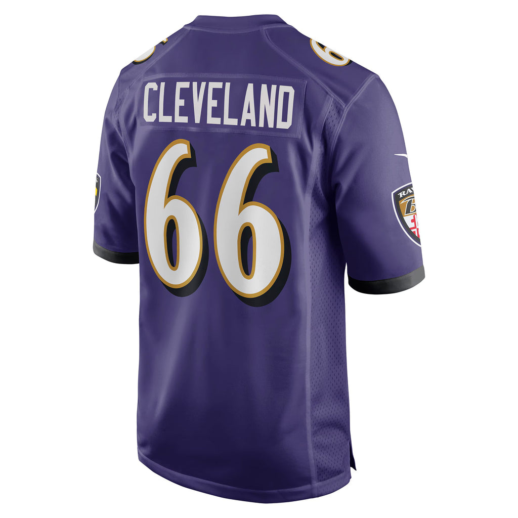 Baltimore Ravens Ben Cleveland Purple Game Jersey