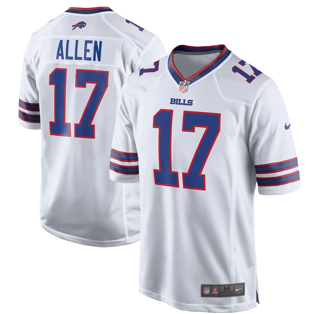 Buffalo Bills Josh Allen White Game Player Jersey