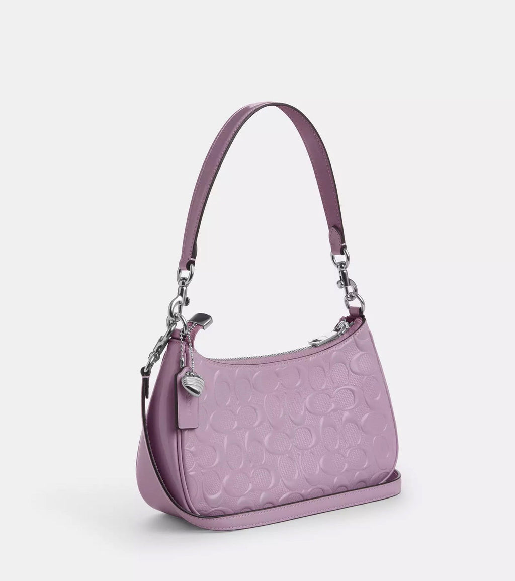NWT Teri Shoulder Bag In Signature Leather With Heart Charm
