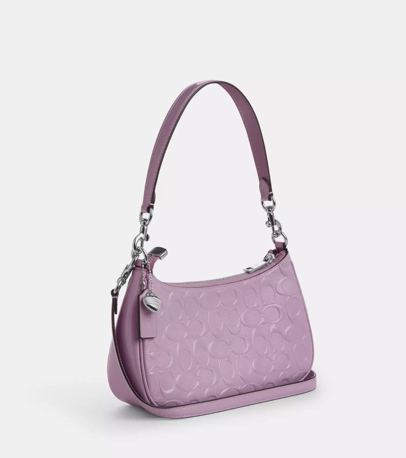NWT Teri Shoulder Bag In Signature Leather With Heart Charm