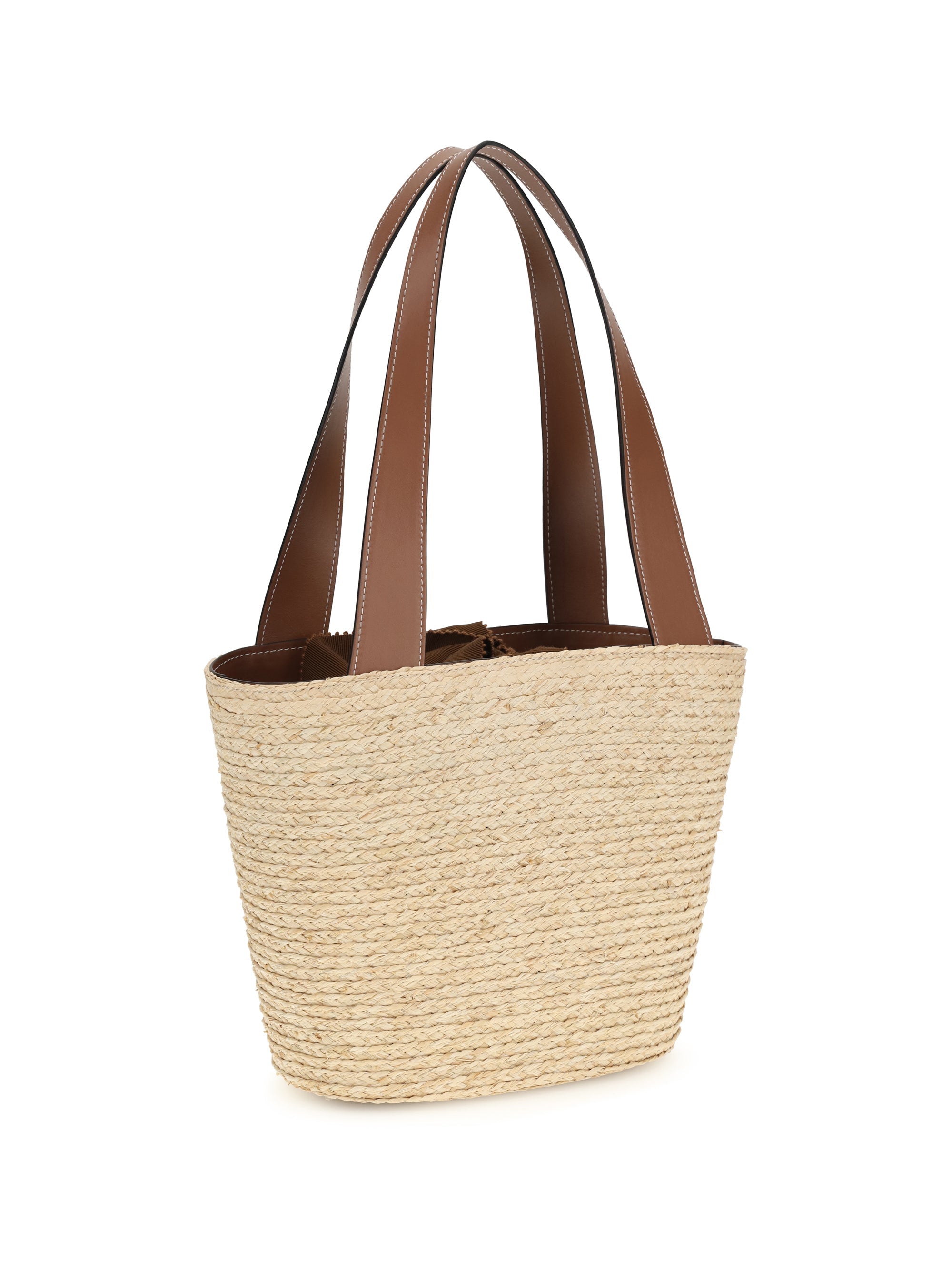 Roger Vivier Women Mini Viv’ Skate Raffia Bucket Bag