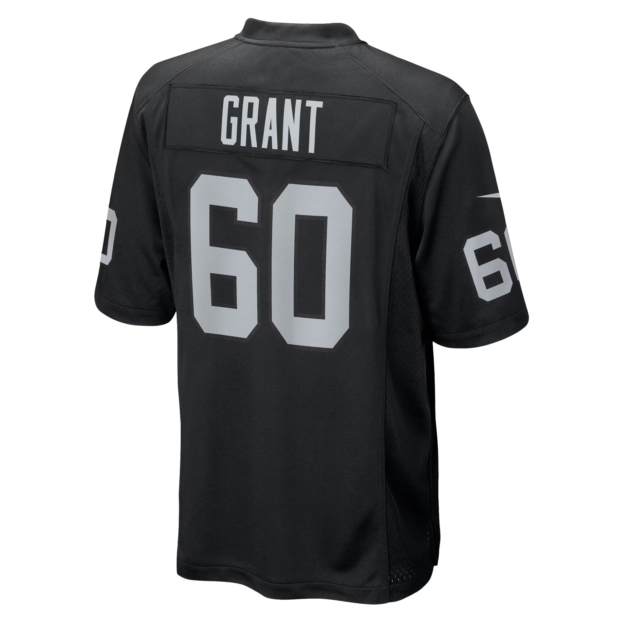 Las Vegas Raiders Charles Grant Black Team Game Jersey