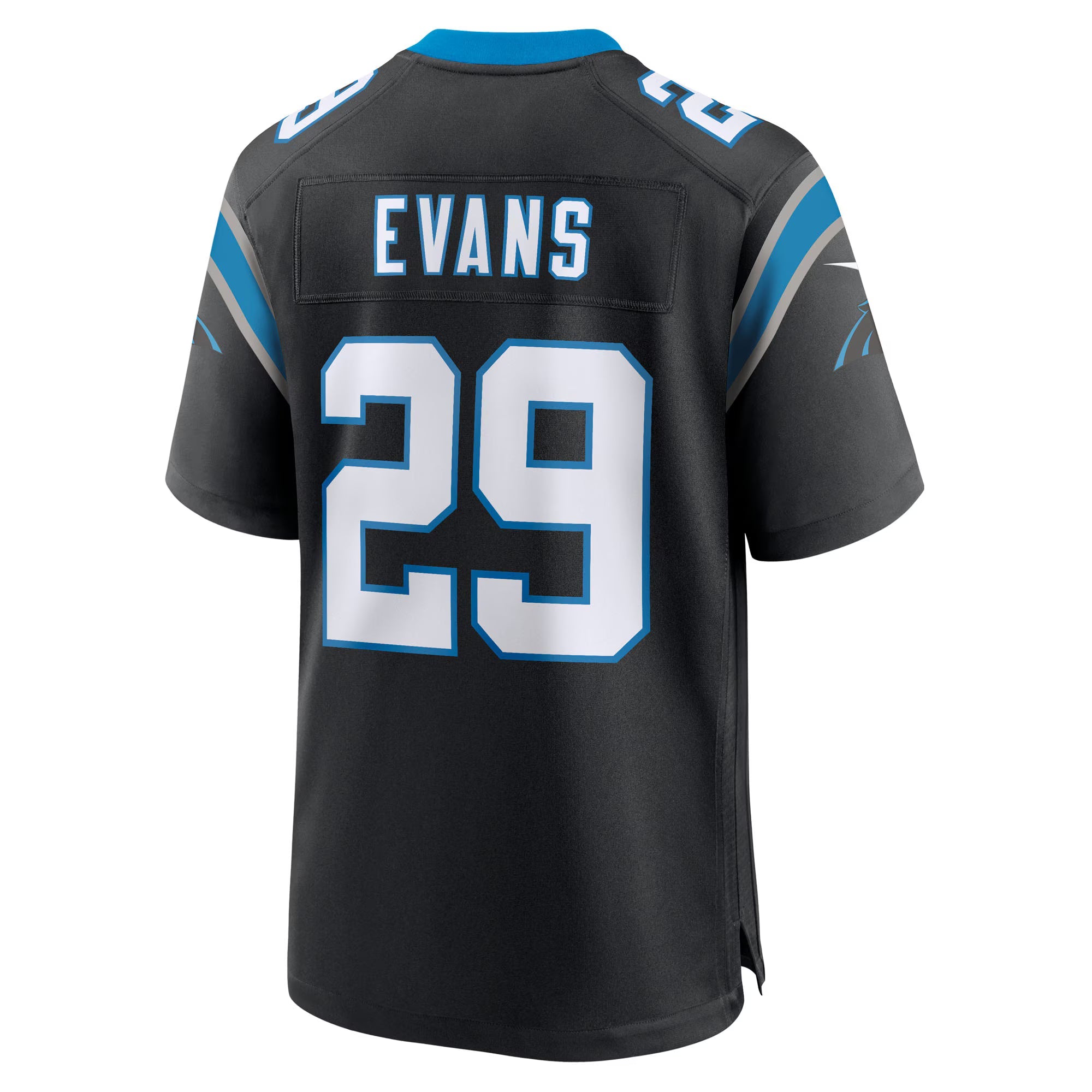 Carolina Panthers Akayleb Evans Black Team Game Jersey