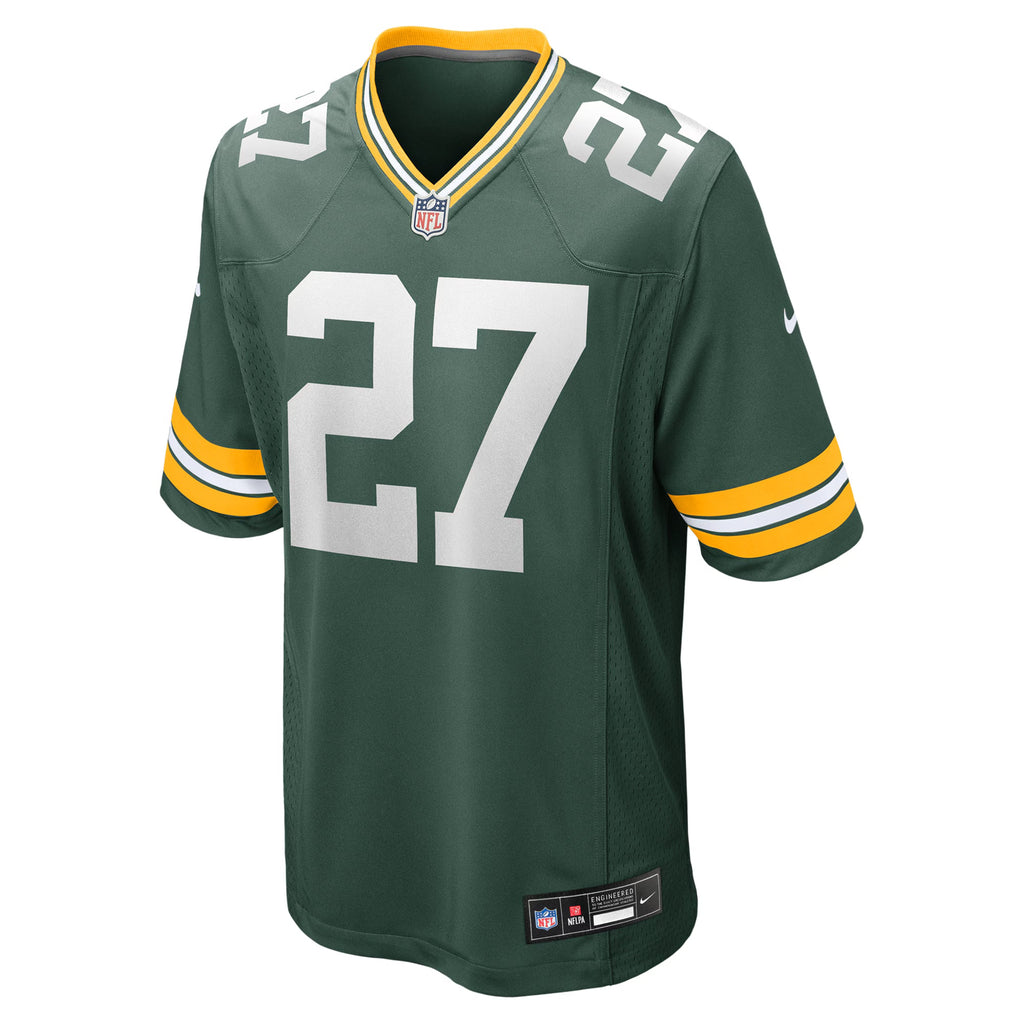 Green Bay Packers Kitan Oladapo Green Game Jersey