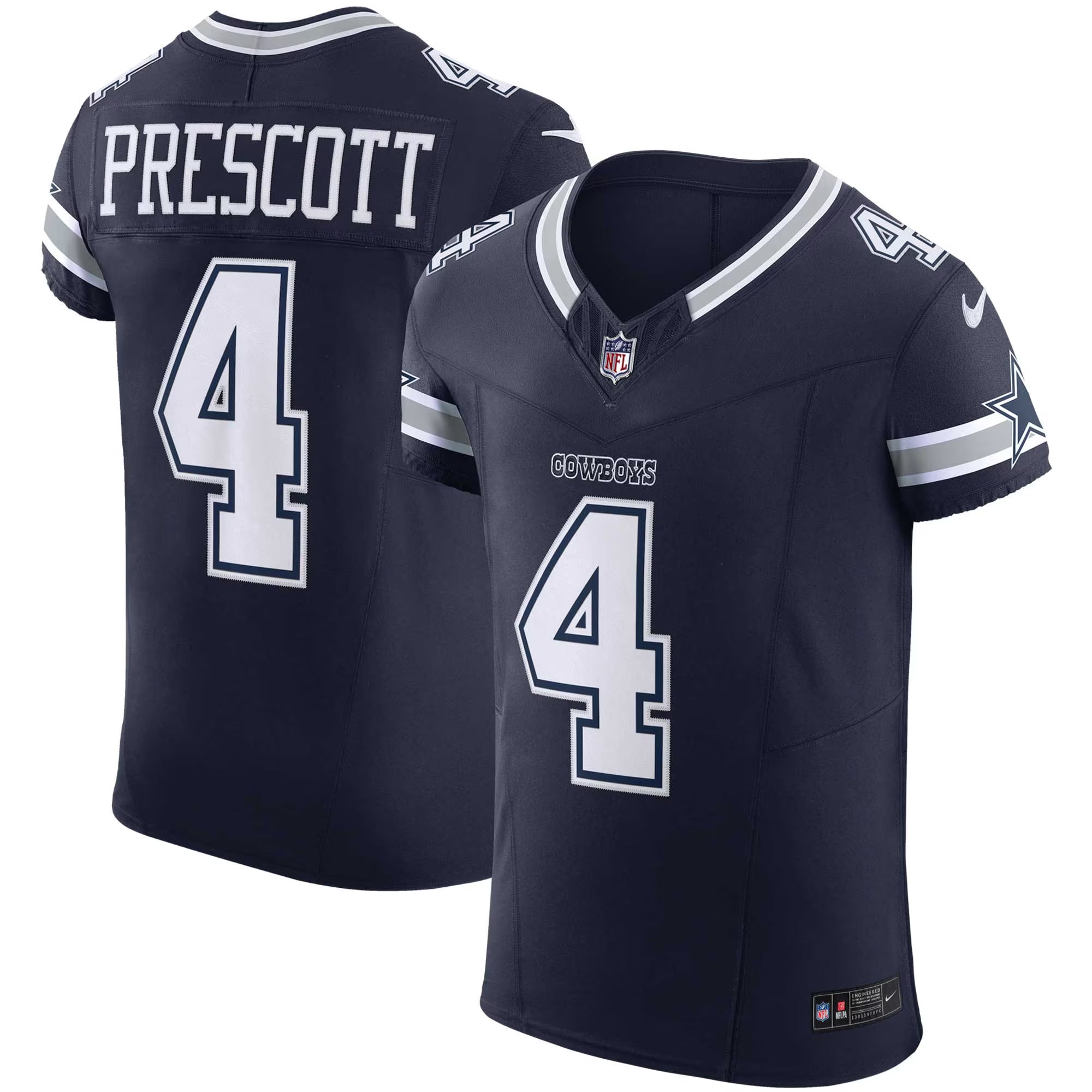 Dallas Cowboys Dak Prescott Navy Vapor F.U.S.E. Elite Jersey