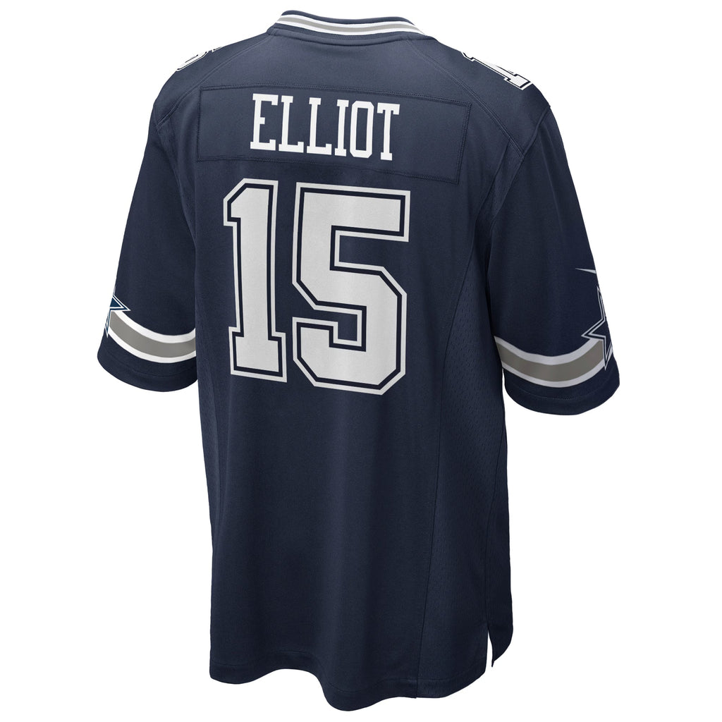 Dallas Cowboys Ezekiel Elliott Navy Team Game Jersey