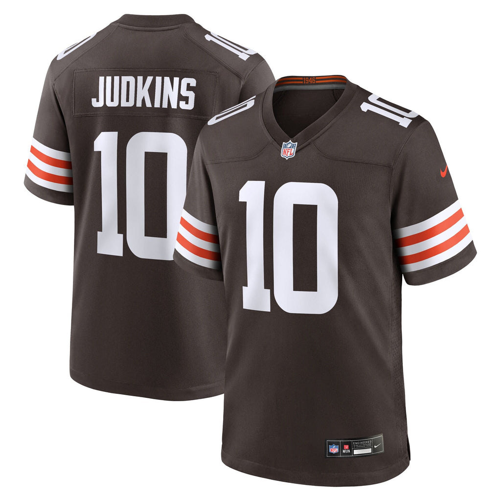 Cleveland Browns Quinshon Judkins Brown 2025 NFL Draft Game Jersey